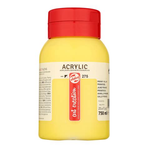 ACRYLIC ART CRÉATION JAUNE PRIMAIRE 750ML FunArts