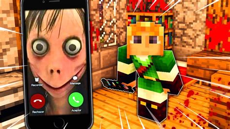 RECIBÍ UNA LLAMADA DE MOMO EN MINECRAFT MINECRAFT MOMO CREEPYPASTA