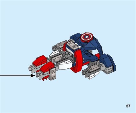 Lego Instructions For Set Captain America Mech Armor Marvel