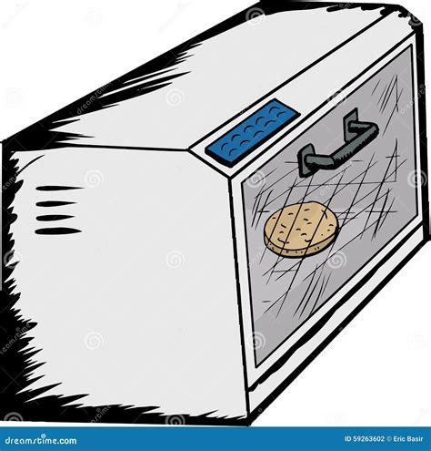 Toaster Ofen Mit Brot Nach Innen Stock Abbildung Illustration Von