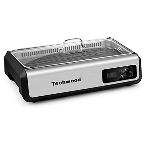 Indoor Smokeless Grill Techwood 1500w Electric Grill With Tempered