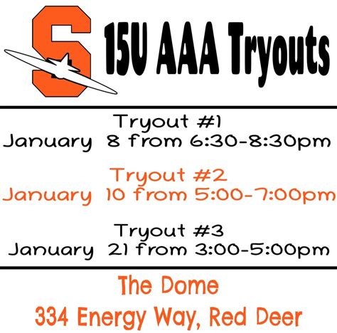 15u Aaa Tryouts Olds Minor Baseball