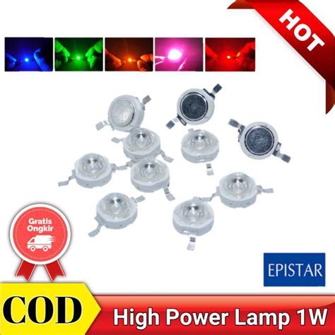 Jual High Power Led HPL LED 1 Watt Merah Hijau Biru Kuning Full