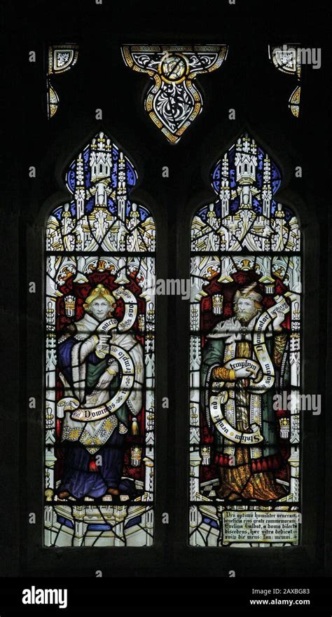 A Stained Glass Window By C E Kempe Co Depicting Old Testament