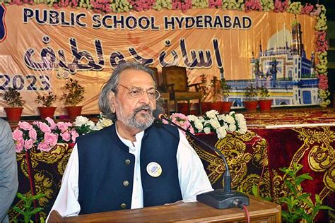 Caretaker Federal Minister Of Education Madad Ali Sindhi Addressing