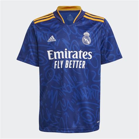 Adidas Camiseta Visitante Real Madrid 21 22 Azul Adidas Argentina