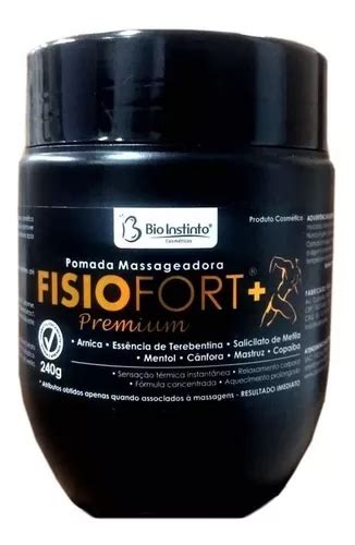 Pomada Massageadora Fisiofort Premium 240g Bio Instinto MercadoLivre