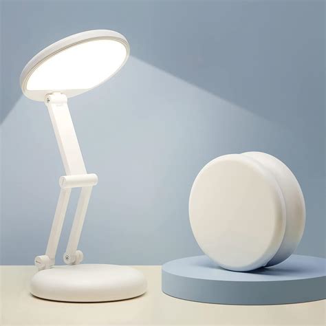 Nizirioo Lampe de bureau LED sans fil pliable Lampe de table à