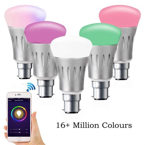 B22 Smart RGBW Wireless Bulb 7W LED Lamp Light Dimmable WiFi App Remote