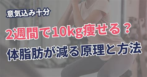 【食事メニューあり】2週間で10キロ痩せるくらいの意気込みでダイエットする方法 体脂肪専門家くどう公式サイト