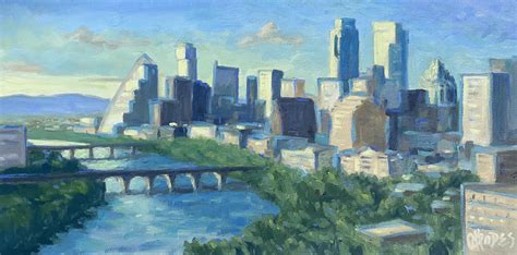 Downtown Austin Oil Painting Rpainting