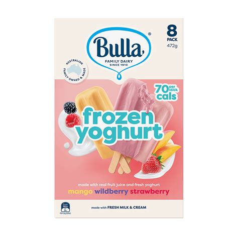 Bulla Frozen Yoghurt Mango Wildberry Strawberry Bulla