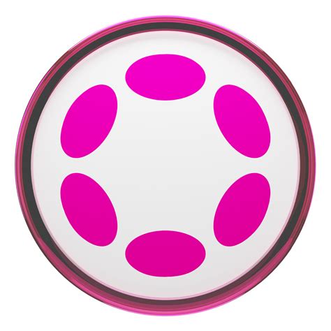 Polkadot DOT Glass Crypto Coin 3D Illustration 24093221 PNG