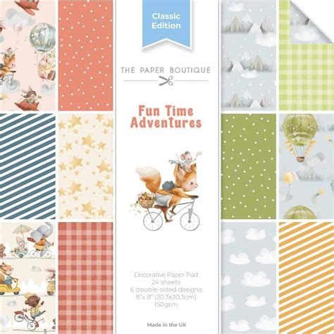 The Paper Boutique Fun Time Adventures In X In Decorative Paper Pad