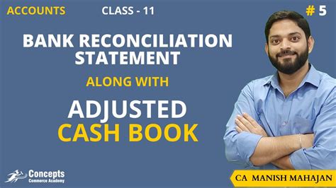 Bank Reconciliation Statement With Adjusted Cash Book Brs Cash Book