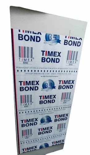 Plain Multiple Layers 3mm Timex Bond ACP Sheet At 72 Sq Ft In Patna