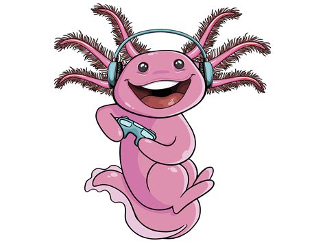 Axolotl Playing Video Game Vector Design Graphic by Trendy Creative ...