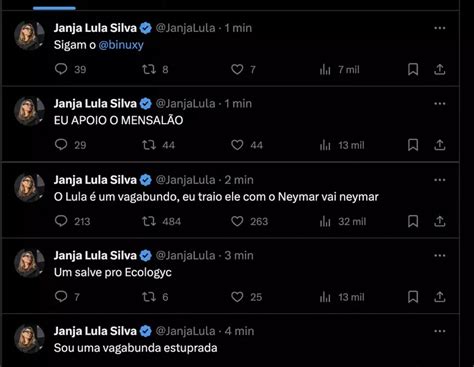 Perfil Da Primeira Dama Janja No X Antigo Twitter Foi Hackeado PF