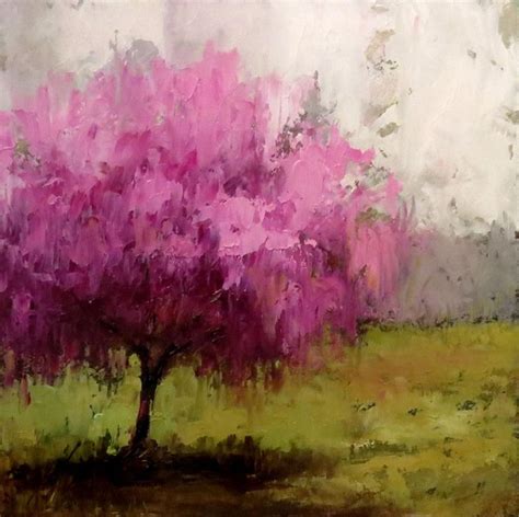 Dpw Original Fine Art Auction Redbud Tree Bob Kimball Tree Art