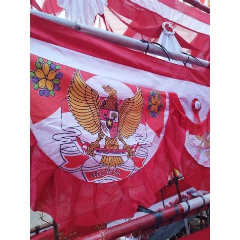 Jual Bendera Background Backdrop Spanduk Garuda Merah Putih 5 10