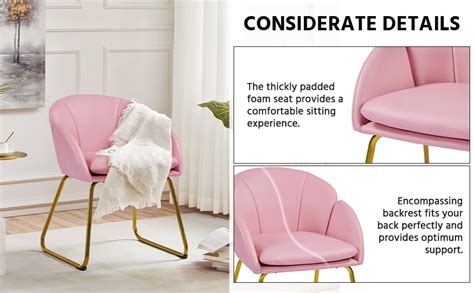 Yaheetech Accent Chair Flower Shape Armchair Simple Pink