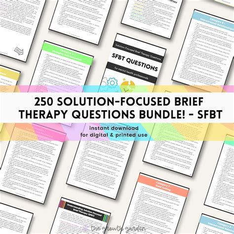 Solution Focused Brief Therapy Questions SFBT Therapy Questions Therapy