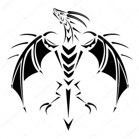 Tattoo a flying dragon. — Stock Vector © Rimmolki #11864523