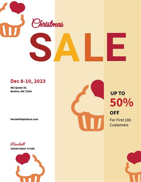 Printable Bake Sale Flyer Template Free  Illustrator Indesign