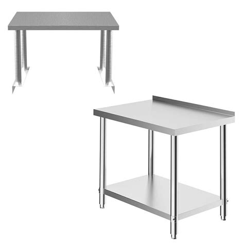 Commercial Catering Stainless Steel Table Overshelf Kitchen Prep Work