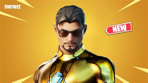 New Tony Stark Gold Foil Skin Gameplay Fortnite Chapter Season