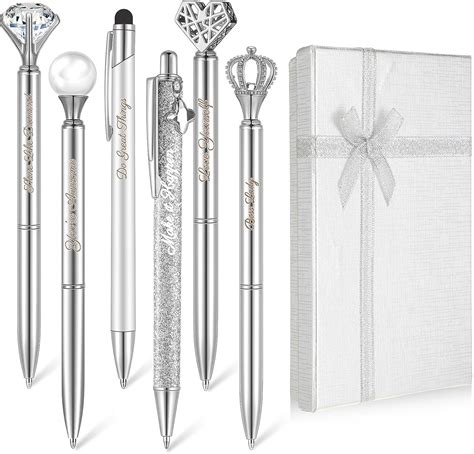 Amazon Qeeenar 6 Pcs Fancy Pens For Women Crystal Diamond Pen For