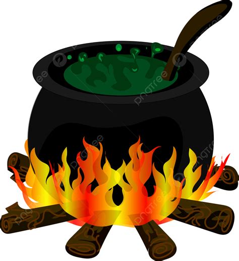 Witch S Cauldron Witch Cauldron Pot Halloween Png And Vector With