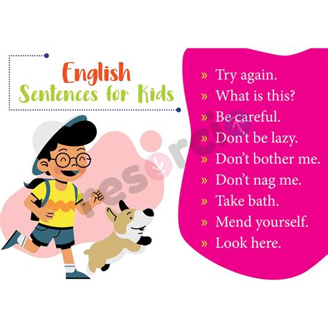 English Sentences for Kids - Template 05