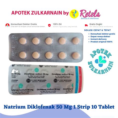 Jual Natrium Diklofenak Mg Strip Tablet Shopee Indonesia