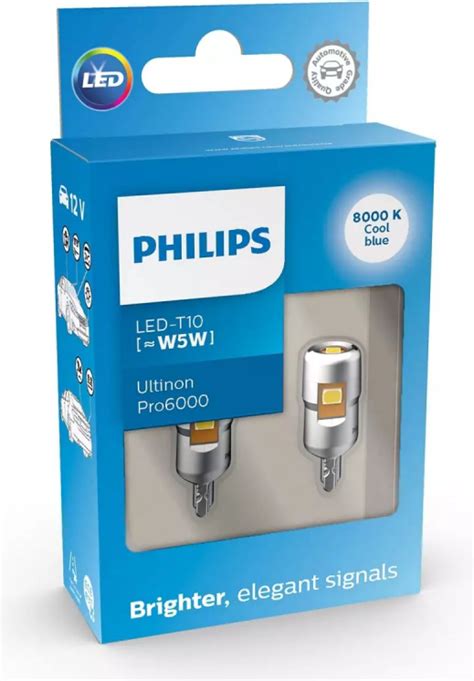 Philips Ultinon PRO6000 SI LED pære W5W 4000K 2 stk Pris