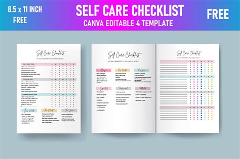 Self Care Checklist Canva Kdp Illustration Par Lavlu Creative Zone