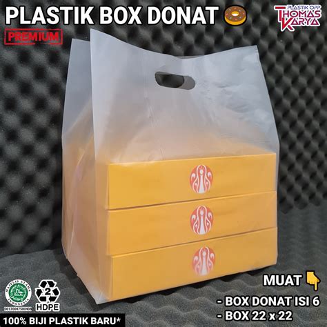 Jual Plastik Donat Isi Uk X Isi Kresek Box Donut Jco Dus