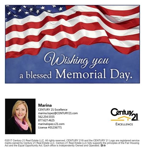 Pin By Marina Lomeli Realtor On Real Estate Memorial Day Century