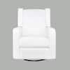 Homestock White Microfiber Swivel Glider Recliner Rocker Nursery