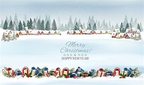 Christmas Panorama Vector Art Hd Images Free Download On Pngtree