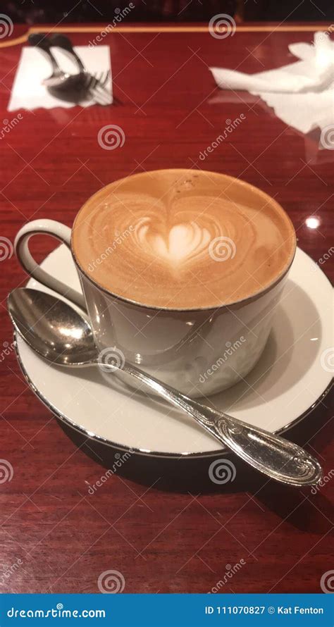 A Cappuccino Heart Stock Image Image Of Fancy Found 111070827