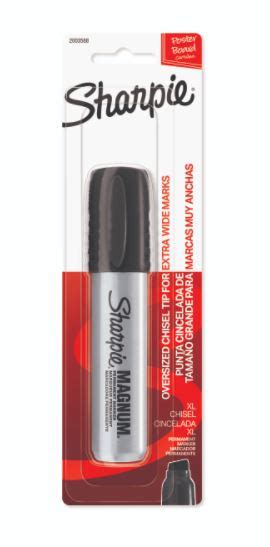 Marcador Permanente Sharpie Magnum Ponta Chanfrada Profissional Pt Cx