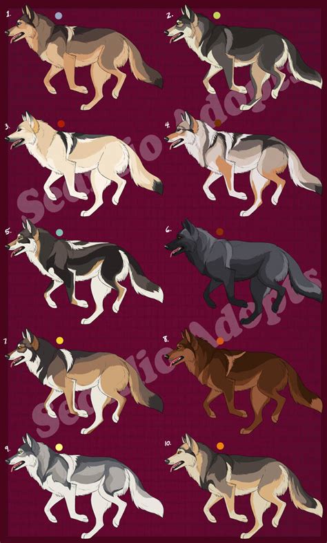 Natural Wolf Adopts Set 10 Closed By Nature Ridge Adopts On Deviantart