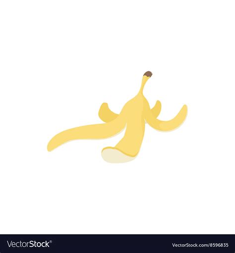 Banana Peel Icon Cartoon Style Royalty Free Vector Image