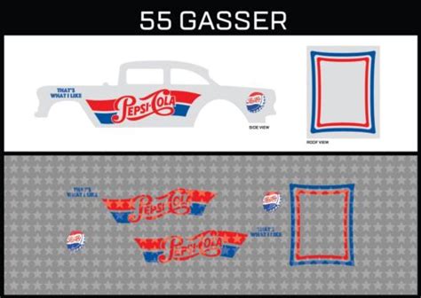 Hot Wheels Gasser Pepsi Waterslide Printed White First Decals Ebay