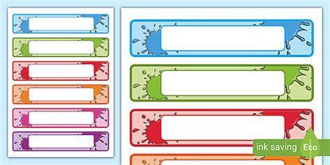 Splat Themed Editable Gratnells Tray Labels Twinkl