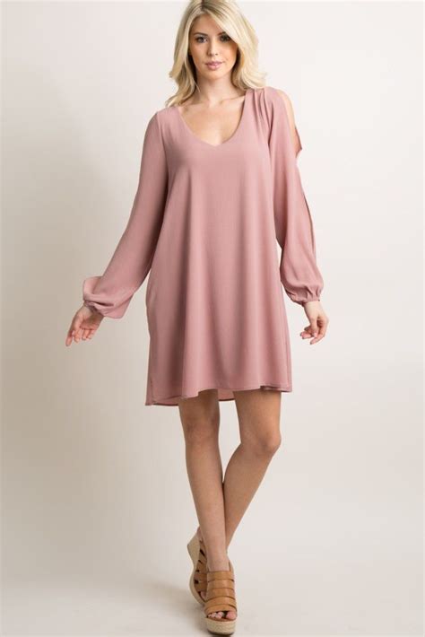 Light Pink Chiffon Open Sleeve Dress Open Sleeve Dress Lightweight Chiffon Dresses