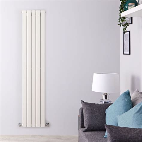 Radiador de Diseño Vertical con Panel Plano Blanco 1600mm x 350mm