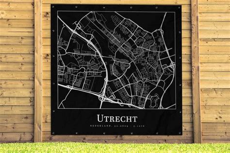 Tuin Poster Plattegrond Stadskaart Utrecht Kaart X Cm Bol