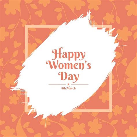 Premium Vector Happy Womens Day Floral Greeting Card